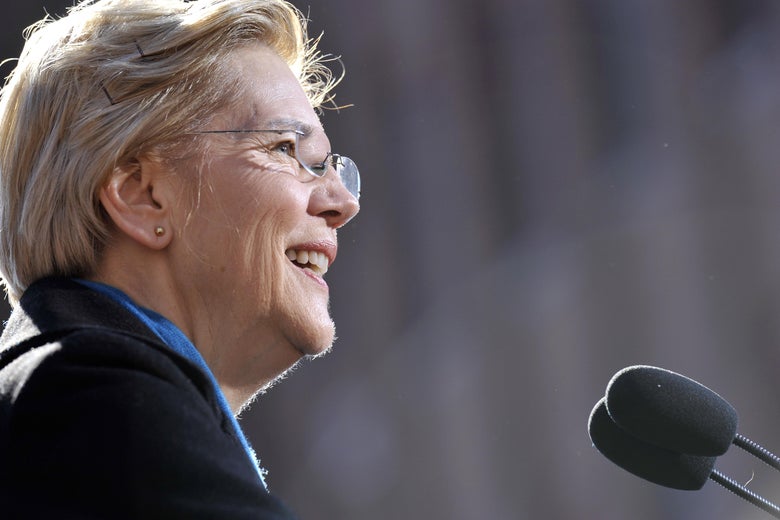 Senator Elizabeth Warren announces her candidacy for president at the Everett Mills in Lawrence, MA on February 9, 2019.
